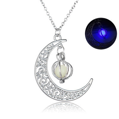Moon Glowing Stone Healing Necklace