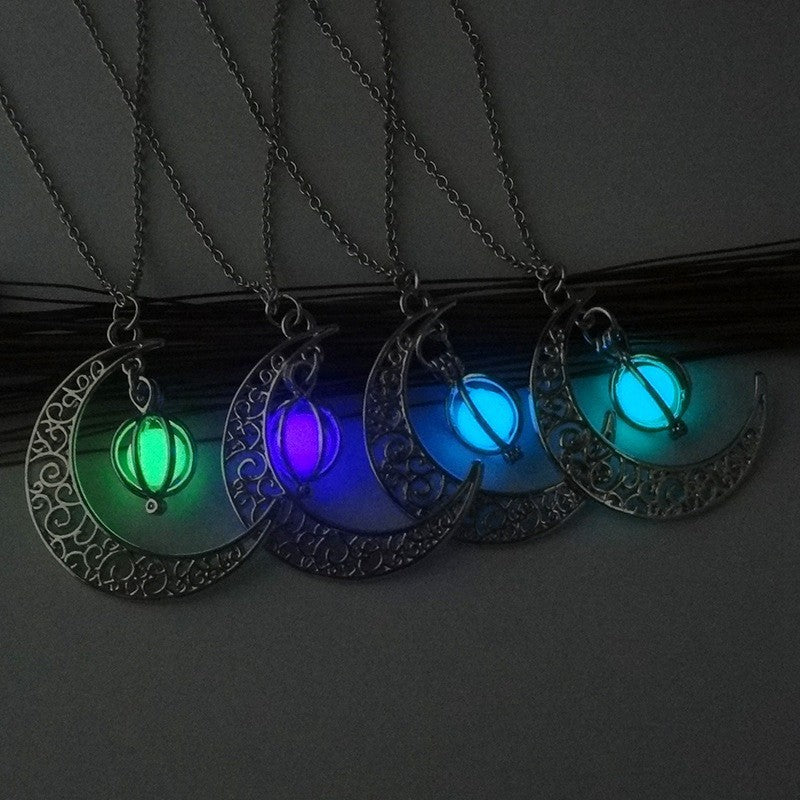 Moon Glowing Stone Healing Necklace