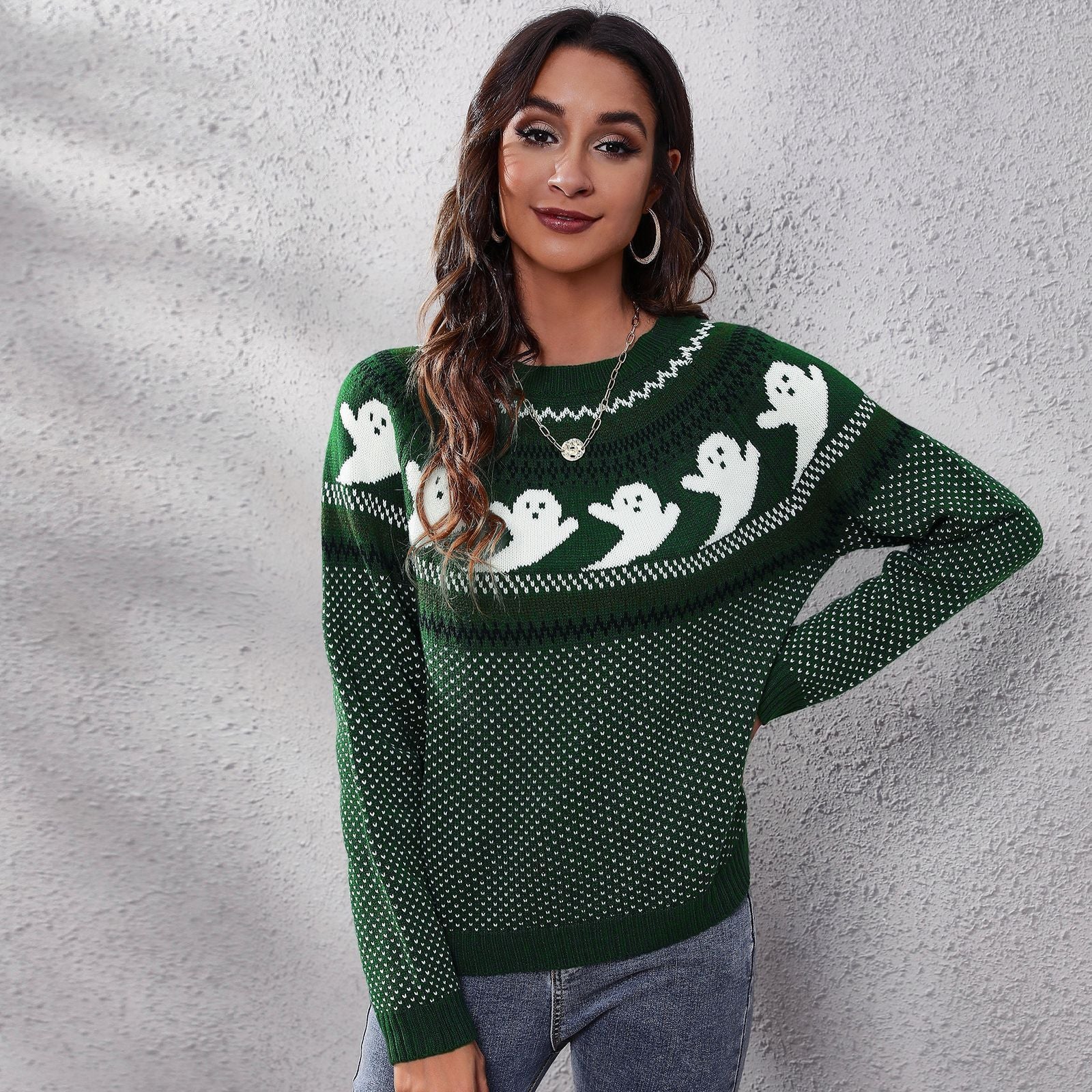 Ghost Polka Dot Pullover Sweater