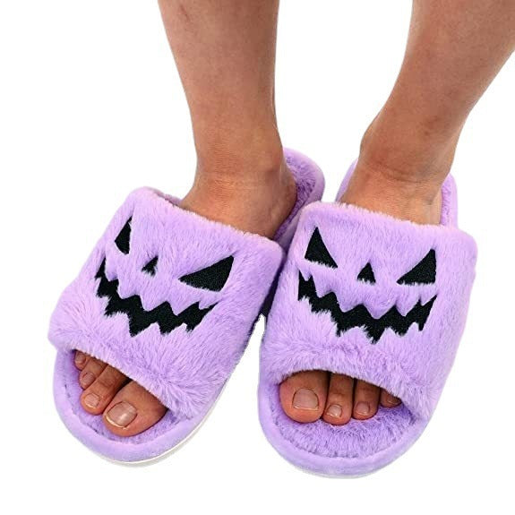 Halloween Warm Home Slippers Women