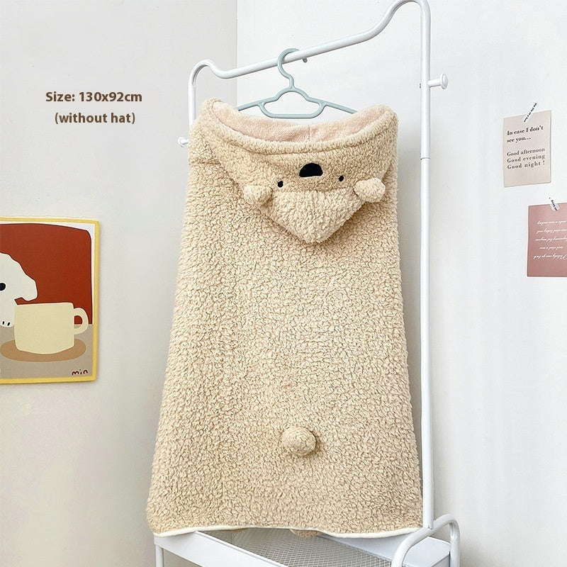 Bear Plush Gloves With Scarf