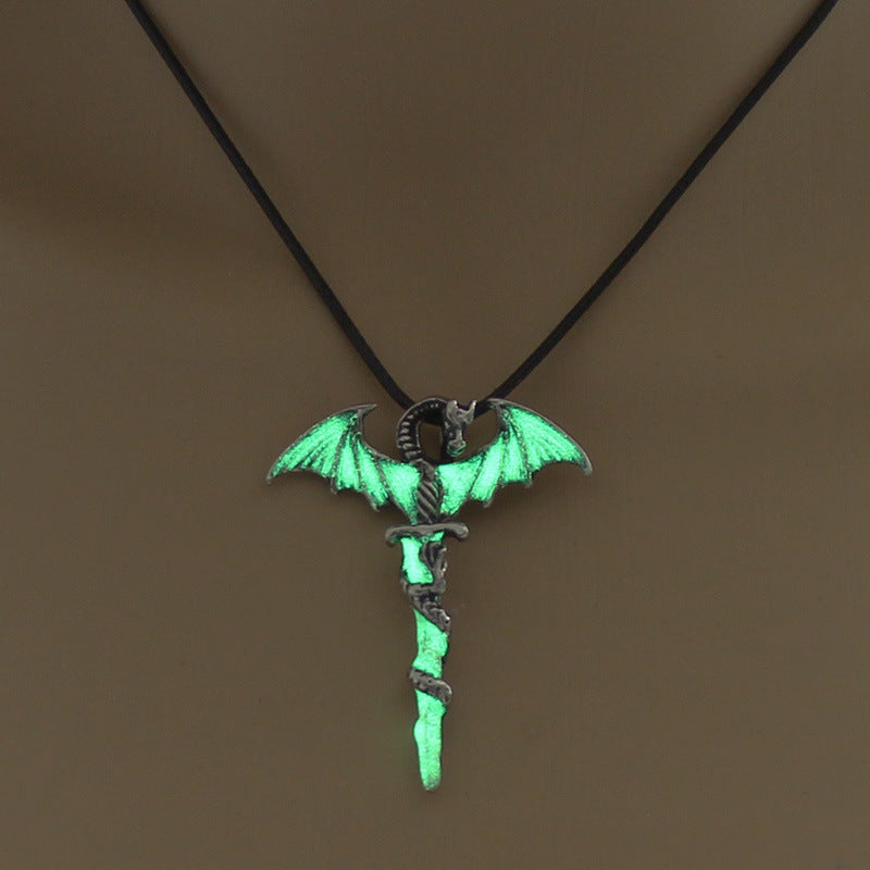 Luminous Flame Dragon Necklace