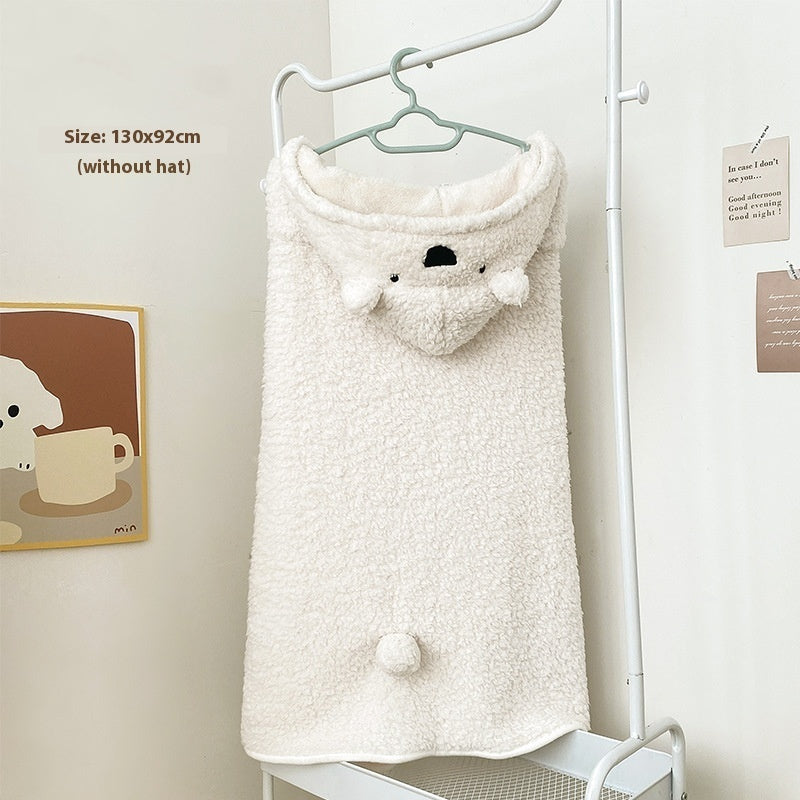 Bear Plush Gloves With Scarf