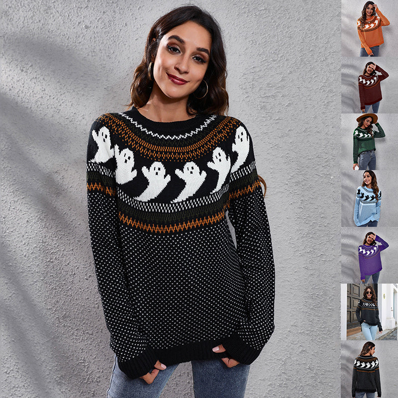 Ghost Polka Dot Pullover Sweater