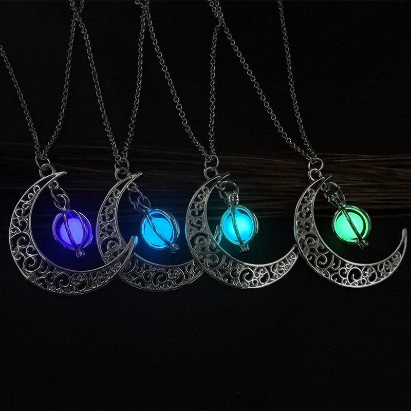 Moon Glowing Stone Healing Necklace