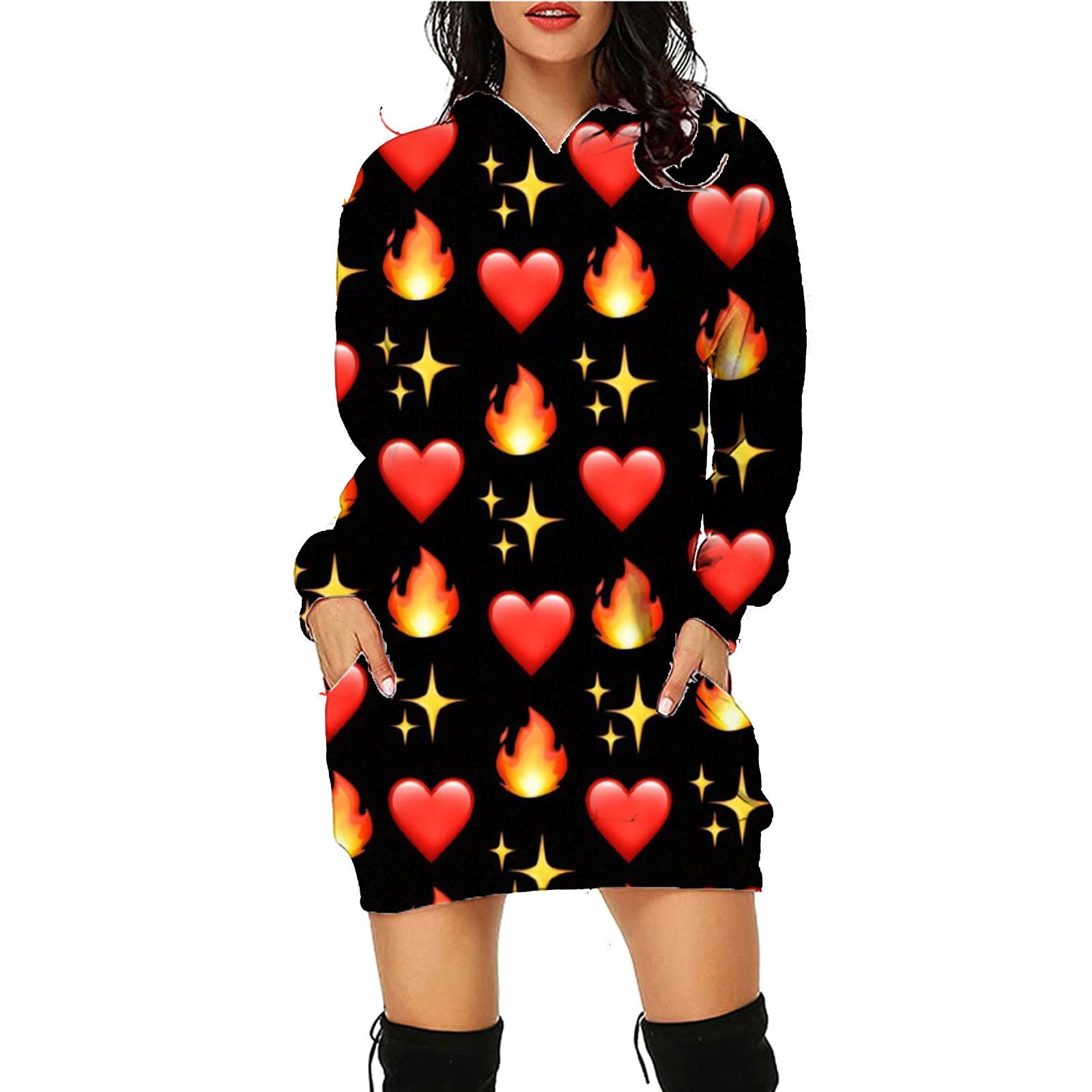 Halloween Print Long Hoodie