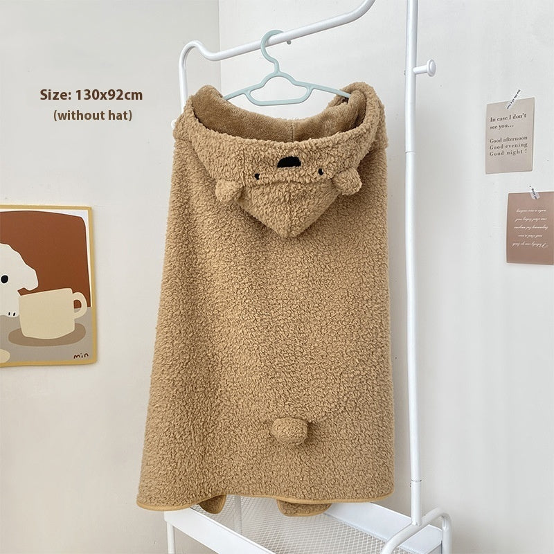 Bear Plush Gloves With Scarf
