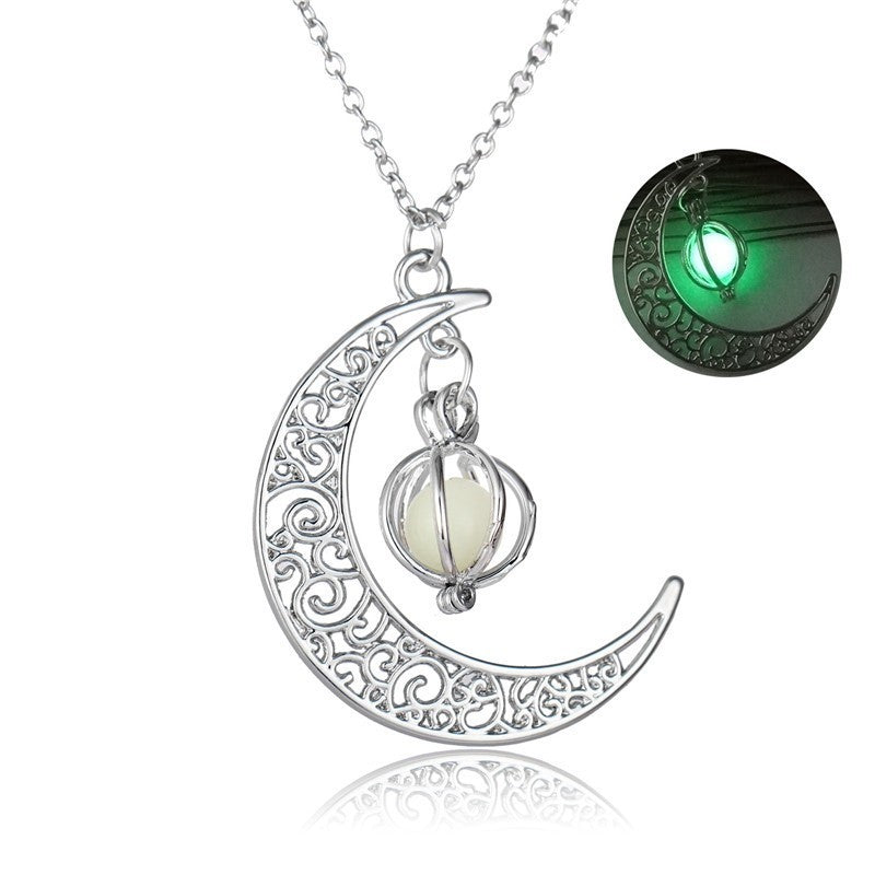 Moon Glowing Stone Healing Necklace
