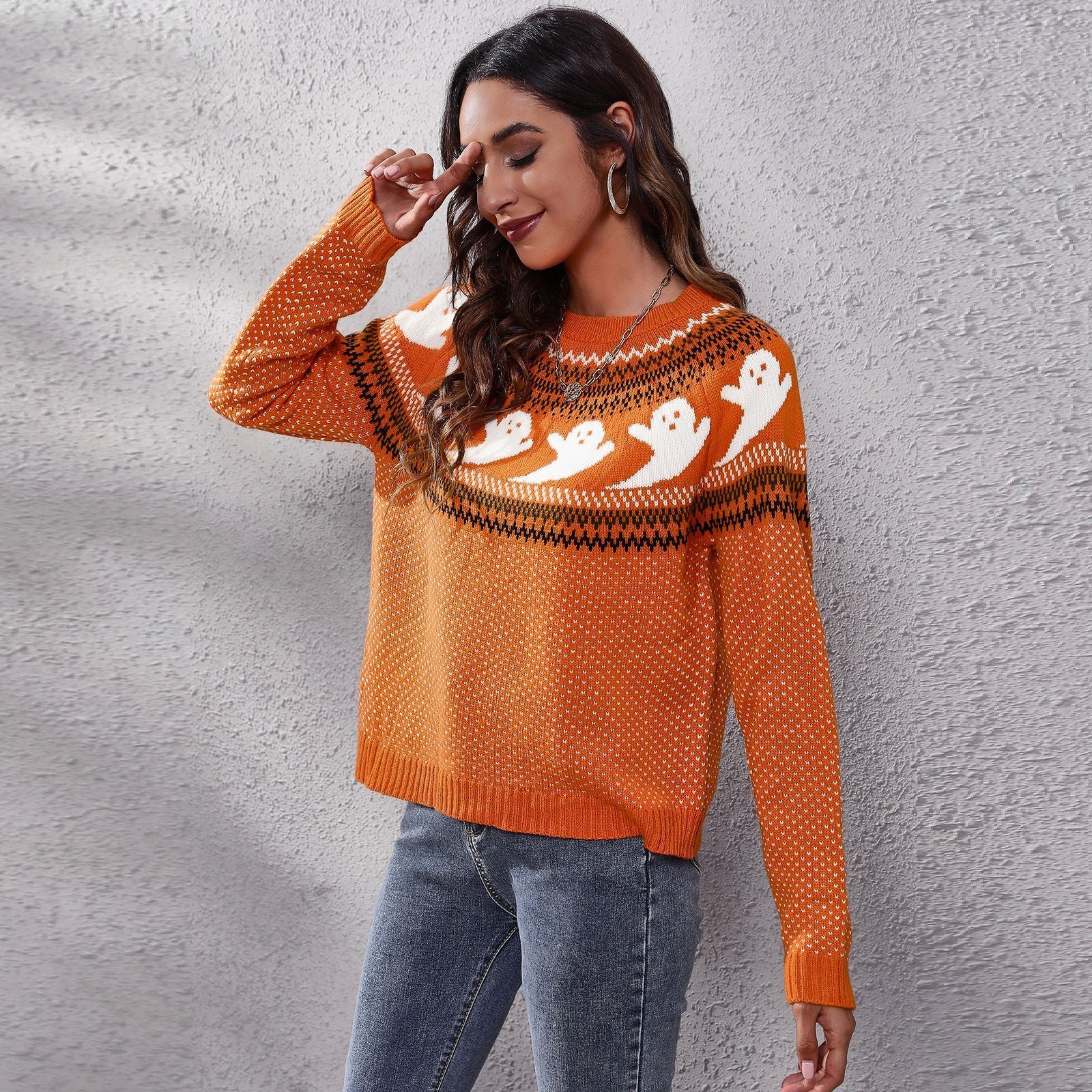 Ghost Polka Dot Pullover Sweater