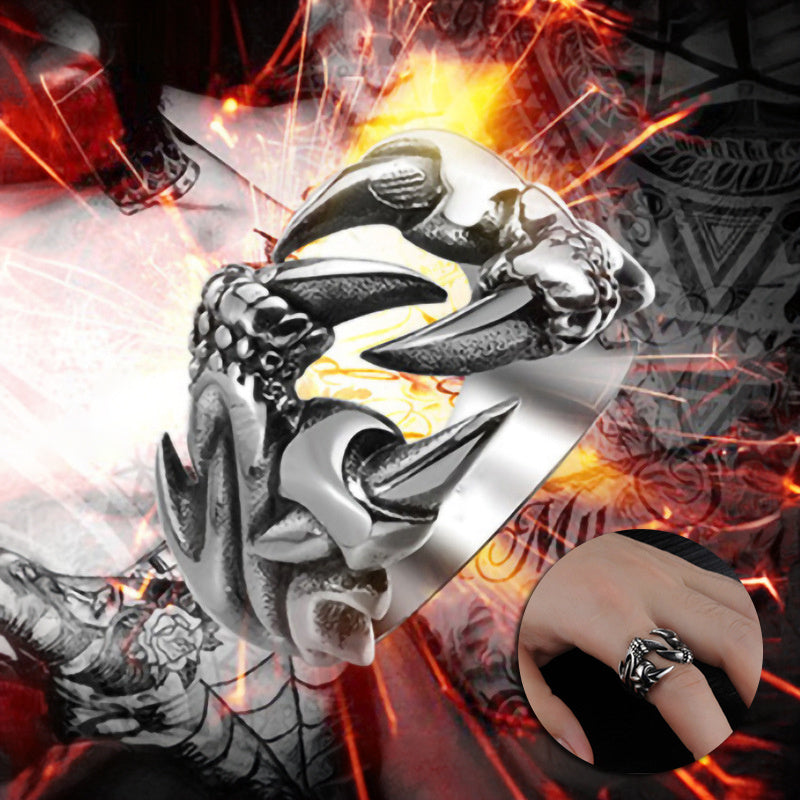 Men's Titanium Steel Dragon Ring