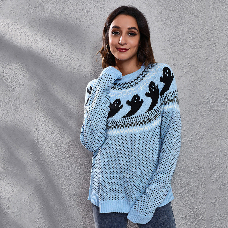 Ghost Polka Dot Pullover Sweater