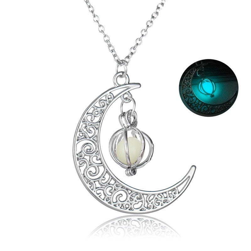 Moon Glowing Stone Healing Necklace