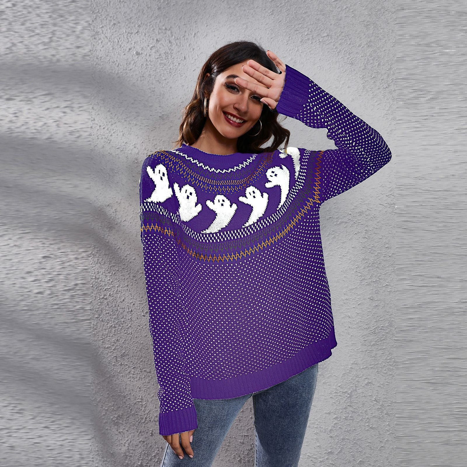 Ghost Polka Dot Pullover Sweater