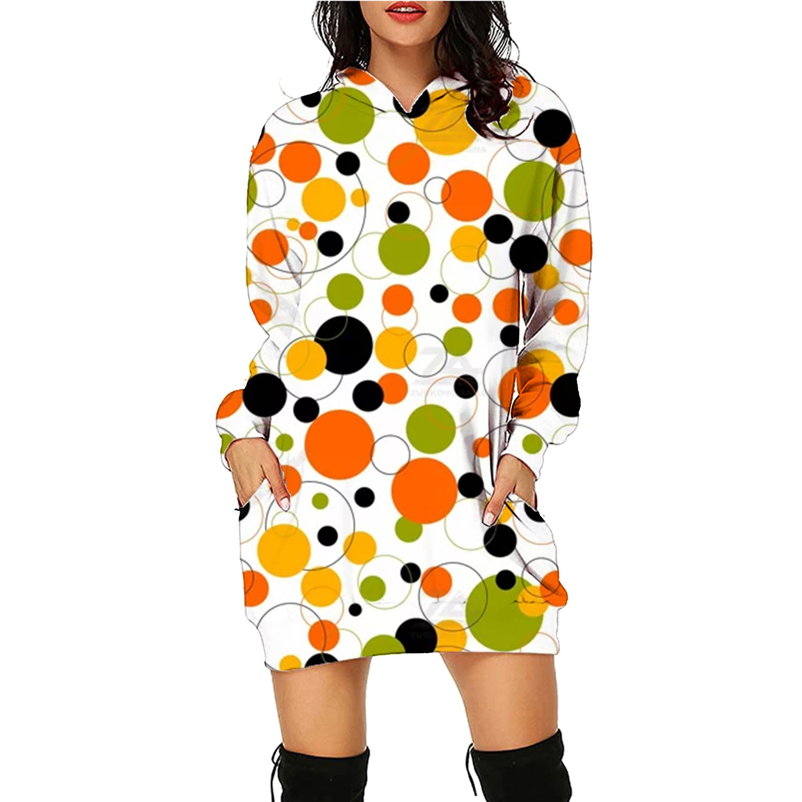 Halloween Print Long Hoodie