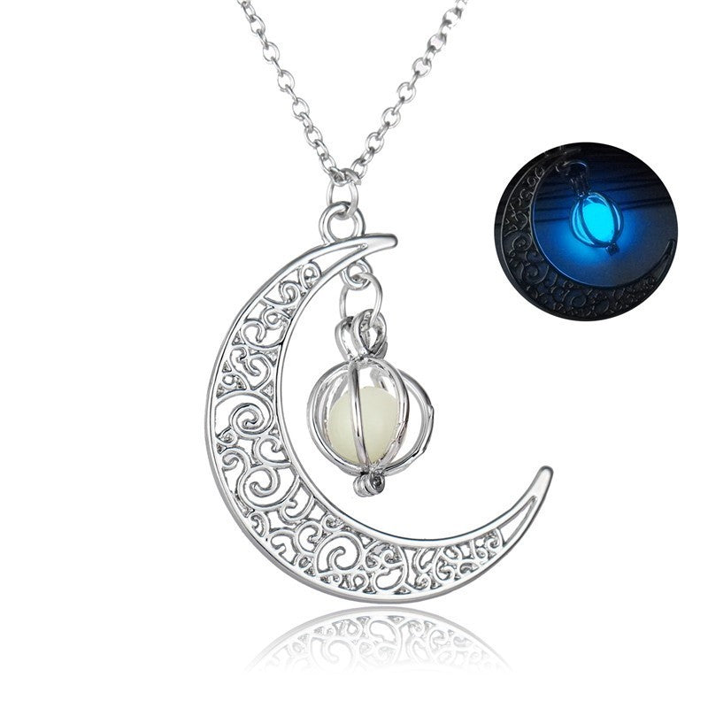 Moon Glowing Stone Healing Necklace