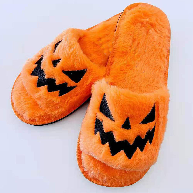 Halloween Warm Home Slippers Women