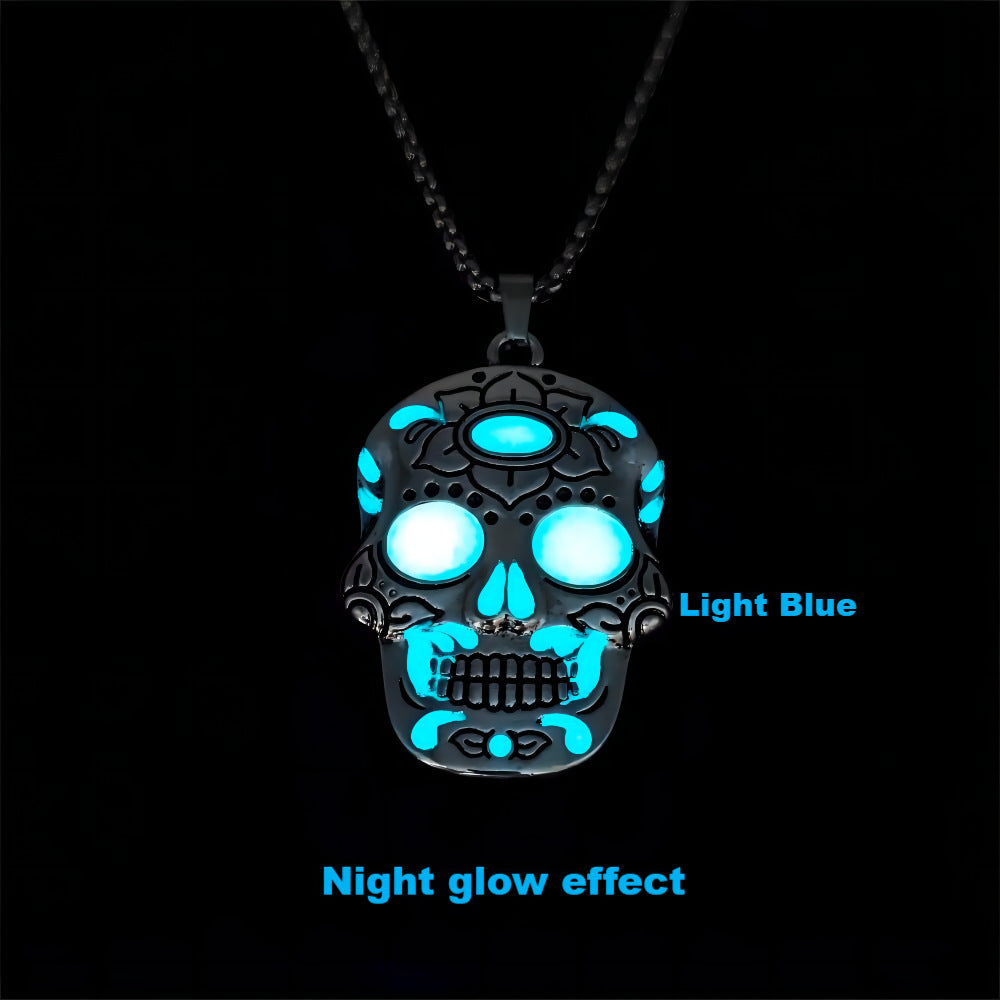 Halloween Luminous Skull Necklace