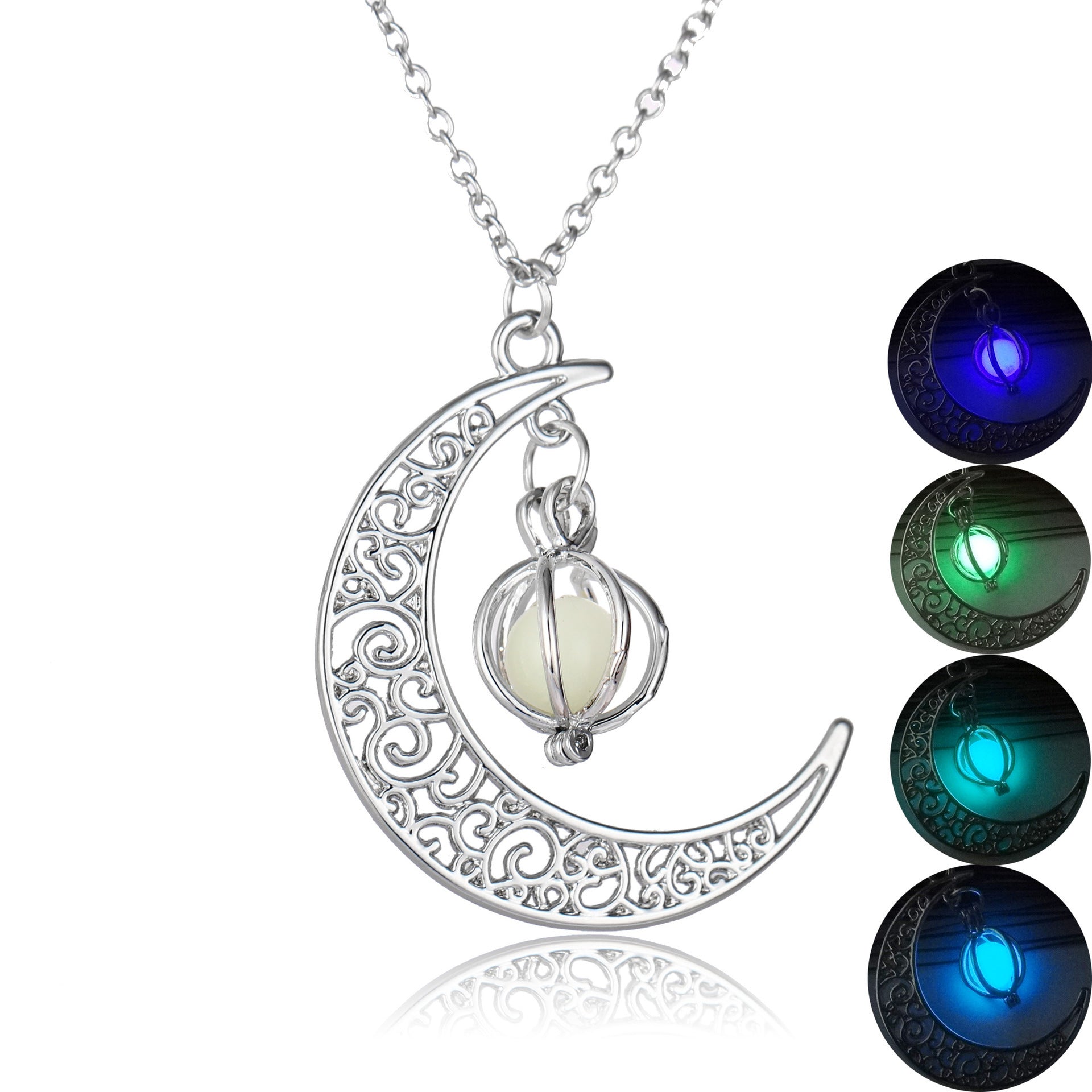 Moon Glowing Stone Healing Necklace
