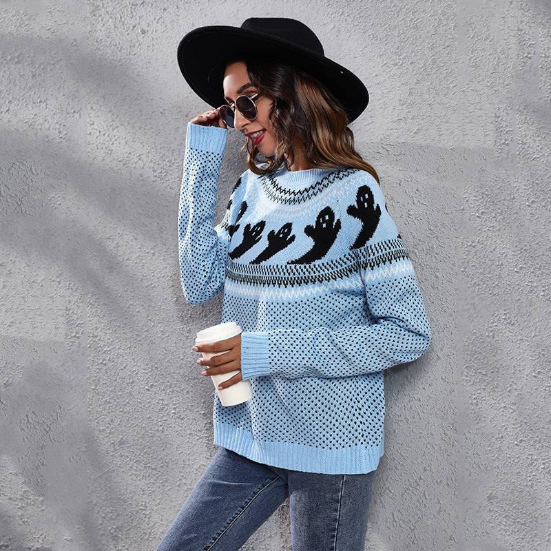 Ghost Polka Dot Pullover Sweater
