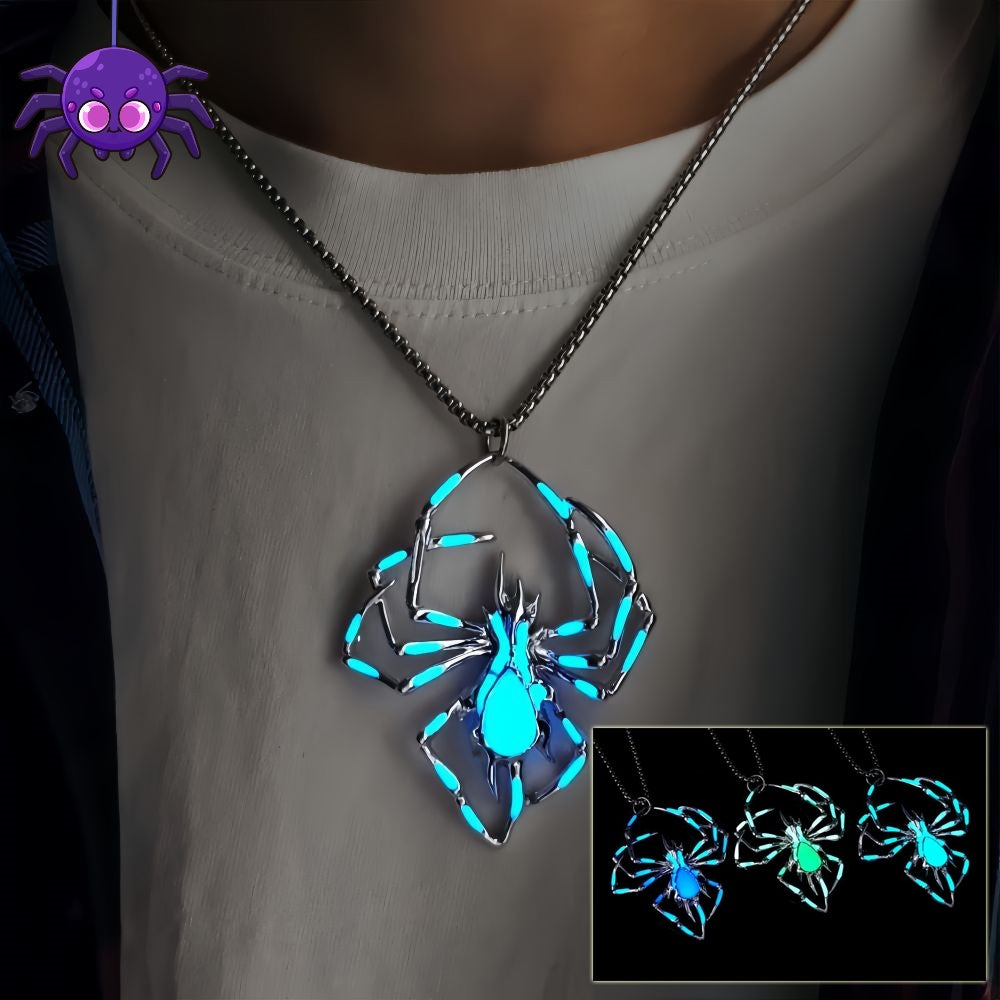 Halloween Stereo Luminous Spider Necklace