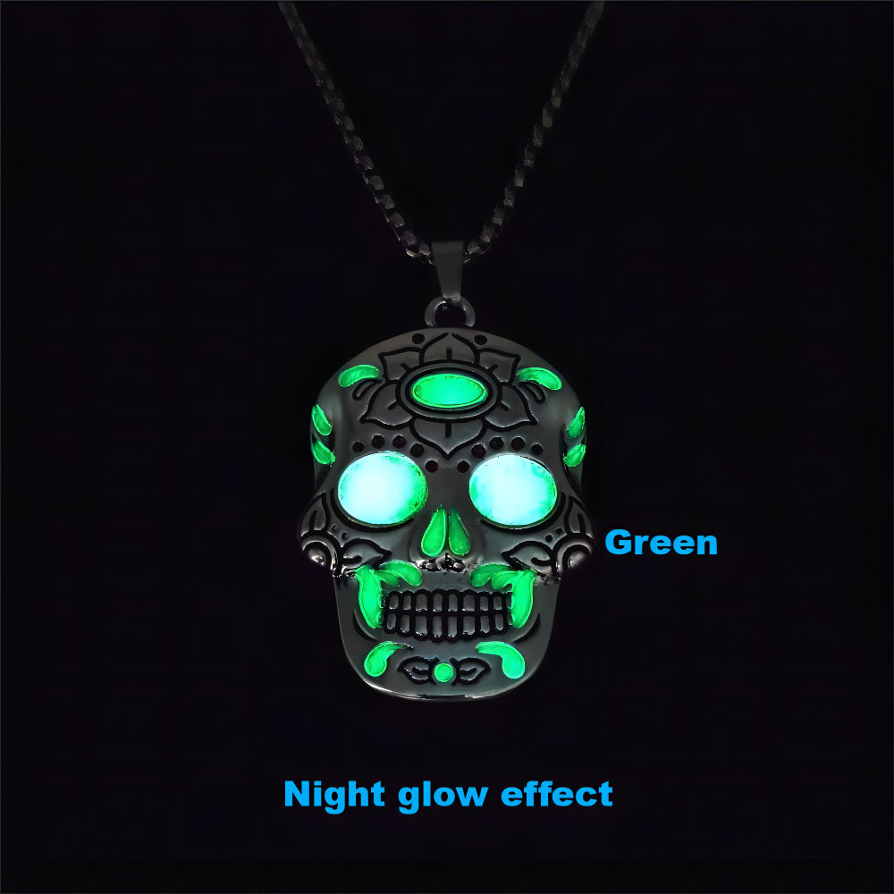 Halloween Luminous Skull Necklace