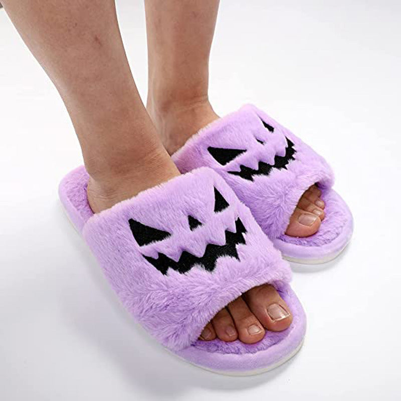 Halloween Warm Home Slippers Women