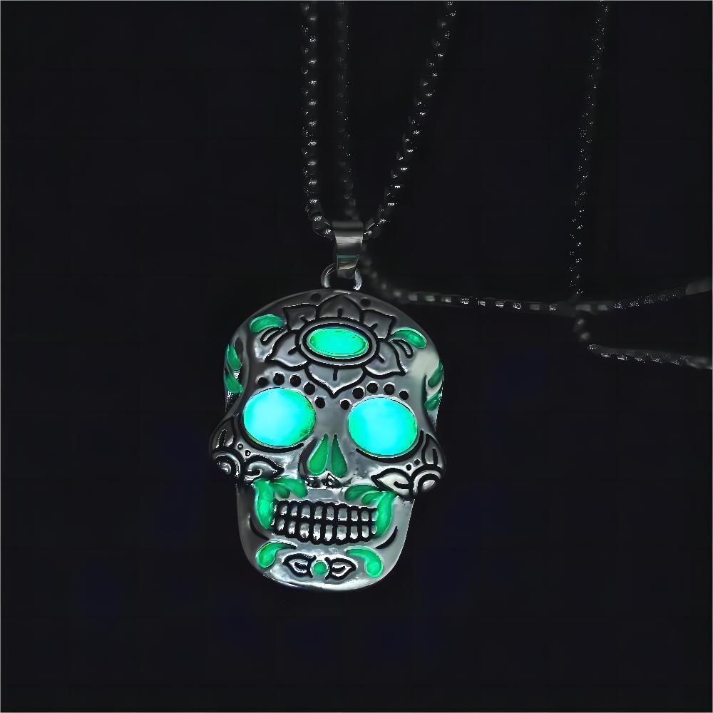 Halloween Luminous Skull Necklace