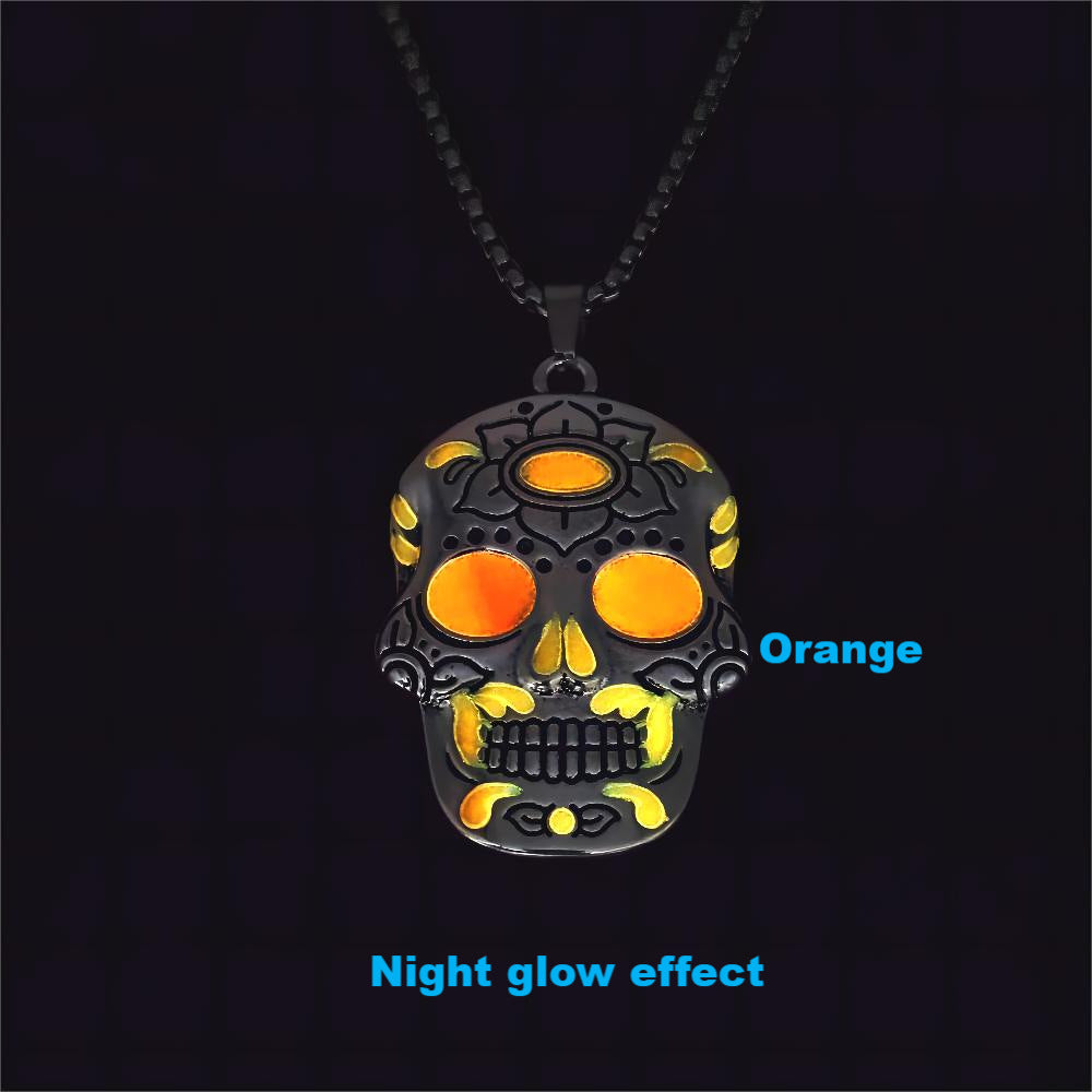 Halloween Luminous Skull Necklace