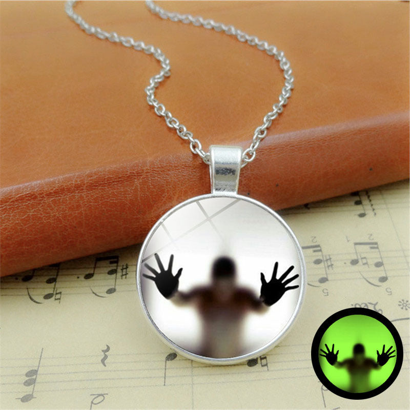 Halloween Round Luminous Necklace