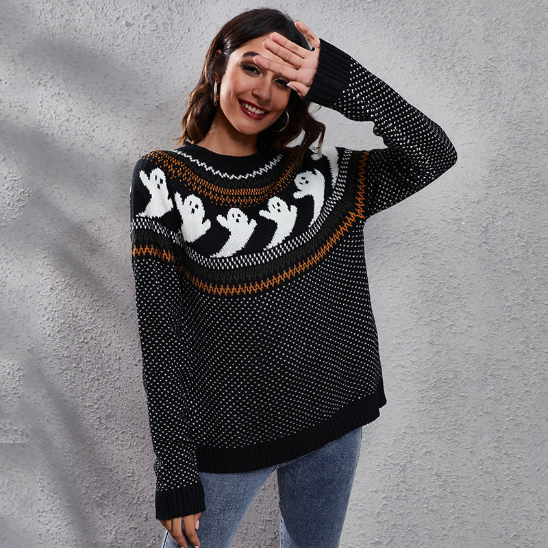 Ghost Polka Dot Pullover Sweater