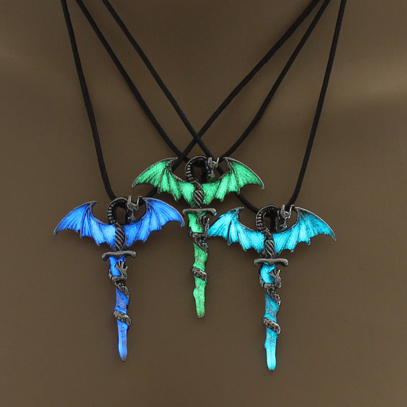 Luminous Flame Dragon Necklace