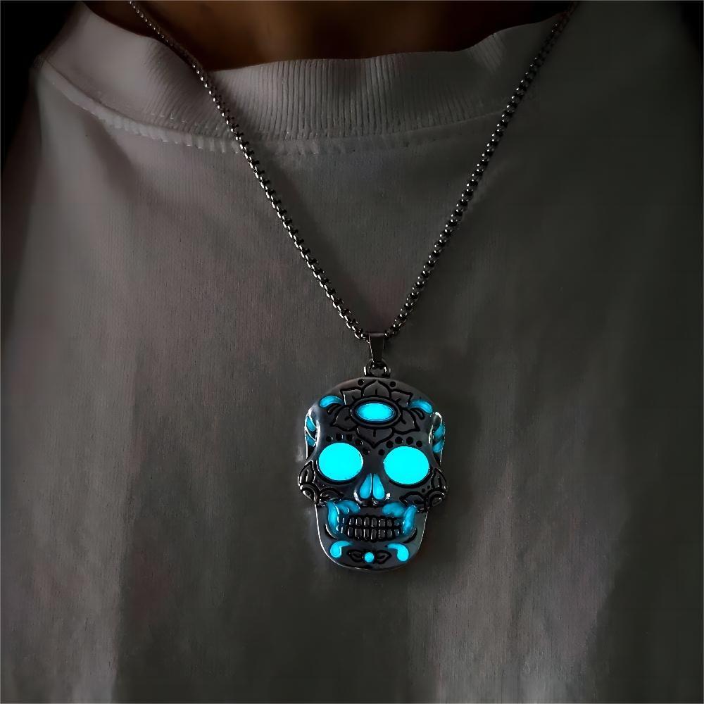 Halloween Luminous Skull Necklace
