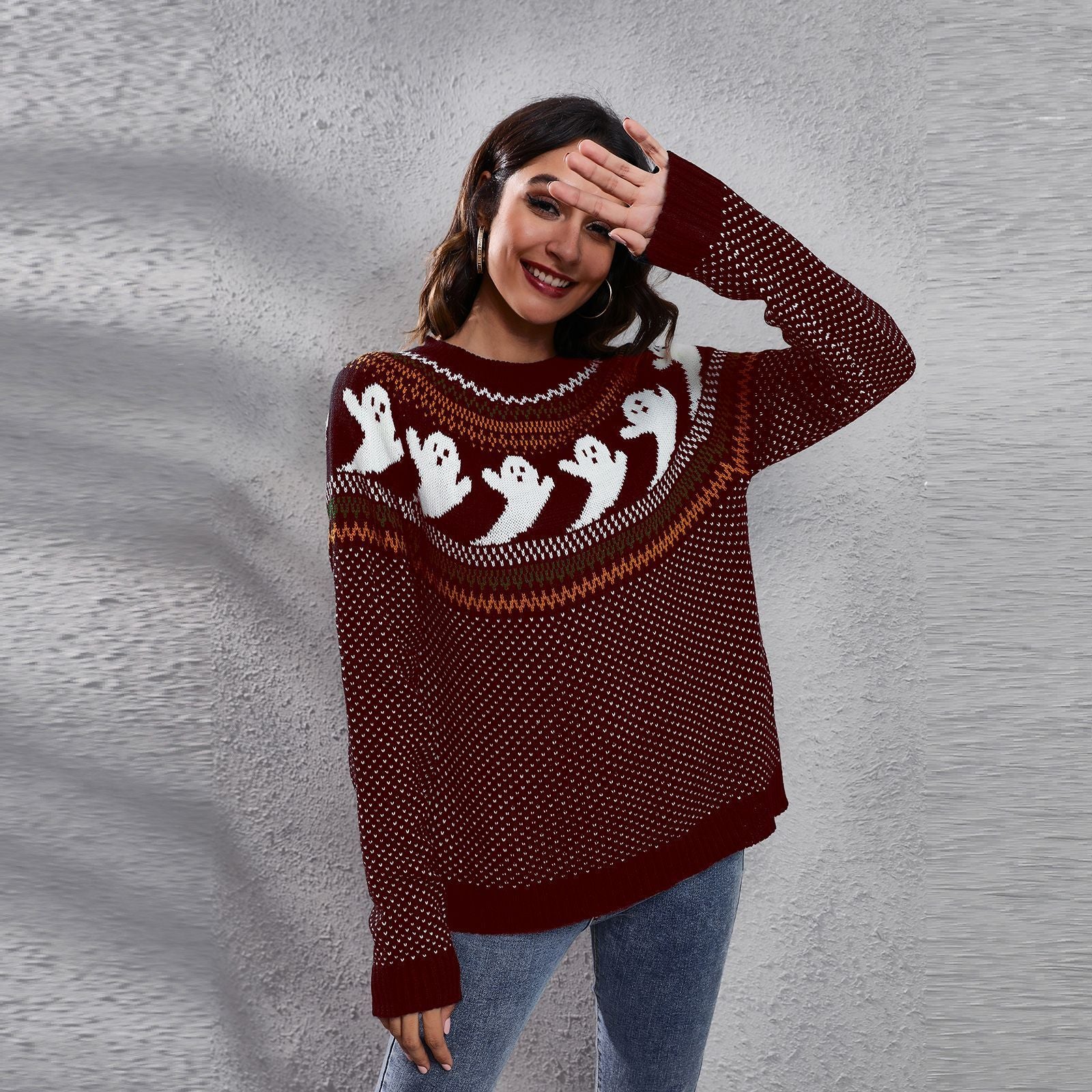 Ghost Polka Dot Pullover Sweater