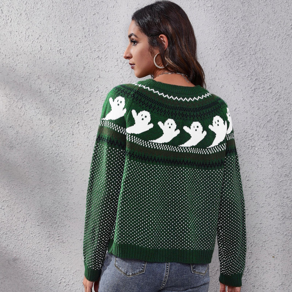 Ghost Polka Dot Pullover Sweater