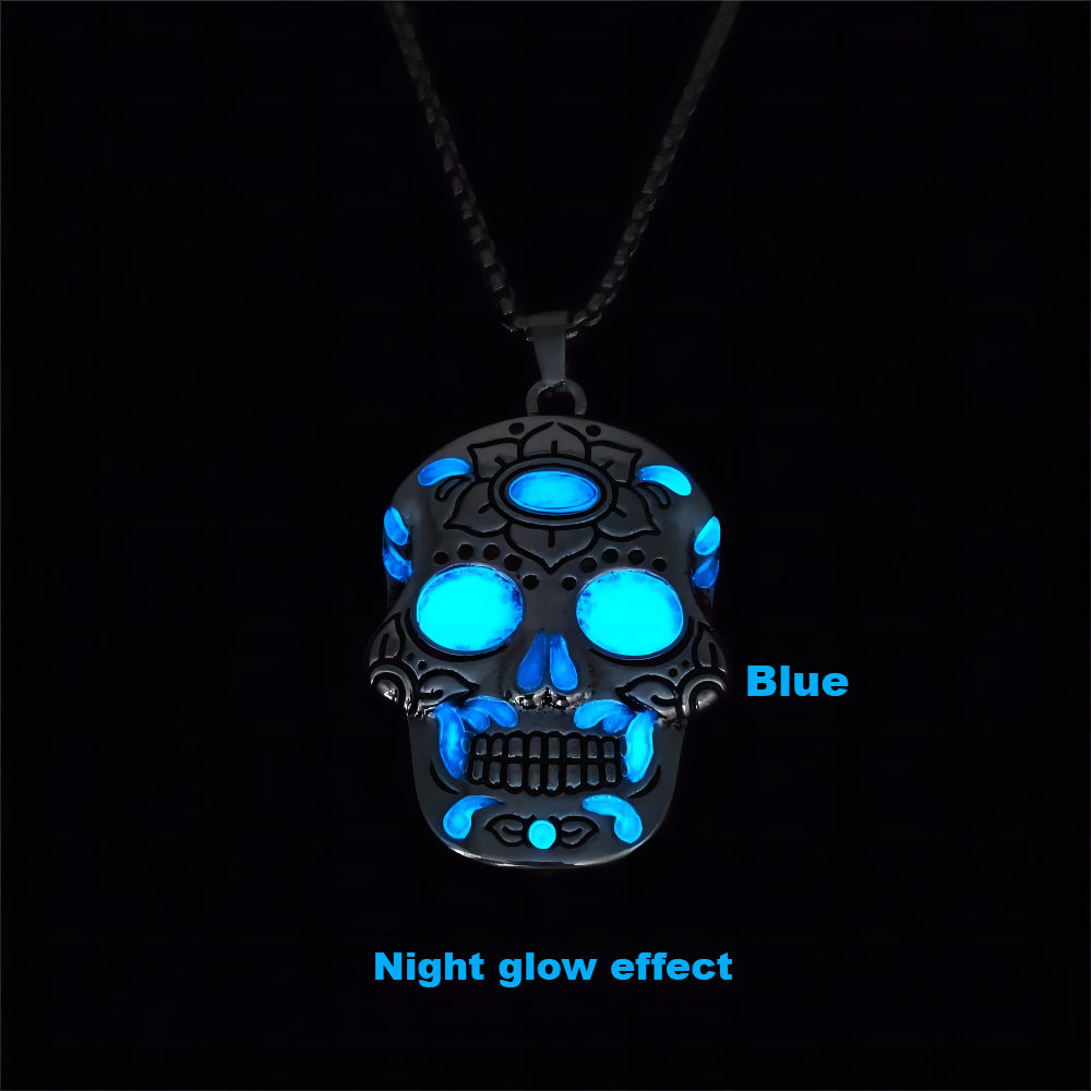 Halloween Luminous Skull Necklace