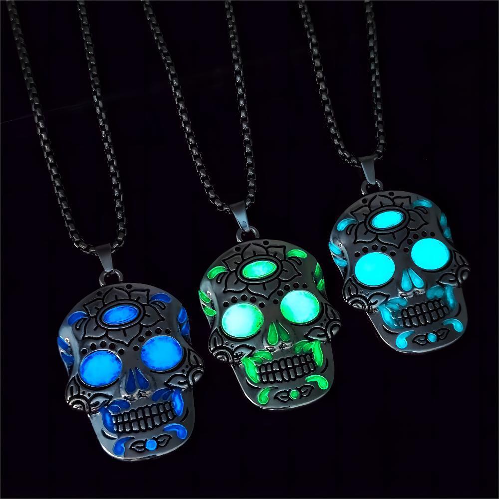 Halloween Luminous Skull Necklace